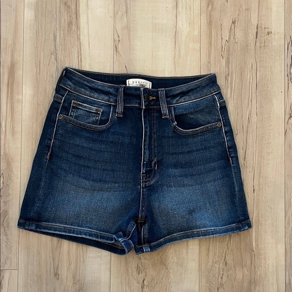 Francesca's Collections Dark Blue Denim Jean Shorts